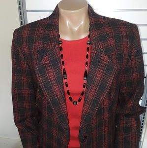 Jaclyn Smith Plaid Jacket